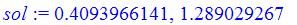 sol := .4093966141, 1.289029267