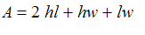 A = 2*hl+hw+lw