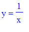 y = 1/x