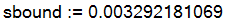 sbound := .3292181069e-2