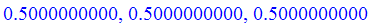 .9000000000, .1800000000, .2952000000, .4161139200, .4859262512, .4996038592, .4999996862, .5000000000, .5000000000, .5000000000, .5000000000
