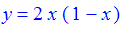 y = 2*x*(1-x)