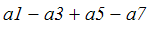 a1-a3+a5-a7