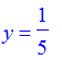 y = 1/5