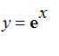 y = exp(x)