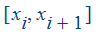 [x[i], x[i+1]]