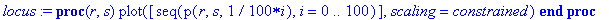locus := proc (r, s) plot([seq(p(r,s,1/100*i),i = 0...