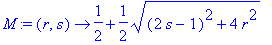 M := proc (r, s) options operator, arrow; 1/2+1/2*s...