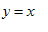 y = x