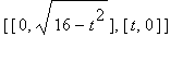 [[0, sqrt(16-t^2)], [t, 0]]