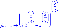 fs := proc (x) options operator, arrow; (2*2^(1/3)-...