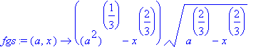 fgs := proc (a, x) options operator, arrow; ((a^2)^...