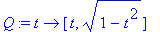 Q := proc (t) options operator, arrow; [t, sqrt(1-t...