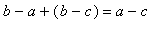 b-a+b-c = a-c