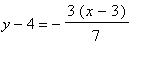 y-4 = -3*(x-3)/7
