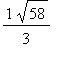 1/3*sqrt(58)