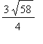 3*sqrt(58)/4