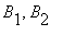 B[1], B[2]