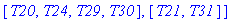 partition := [[I1, I2, RA, PS, Pra, AAA, SAS], [T1,...