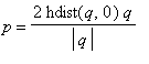 p = 2*hdist(q,0)*q/abs(q)
