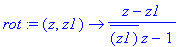 rot := proc (z, z1) options operator, arrow; (z-z1)...
