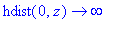 proc (hdist(0,z)) options operator, arrow; infinity...