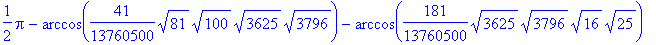 1/2*Pi-arccos(41/13760500*sqrt(81)*sqrt(100)*sqrt(3...
