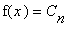 f(x) = C[n]