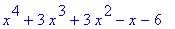 x^4+3*x^3+3*x^2-x-6