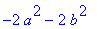 -2*a^2-2*b^2