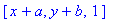 vector([x+a, y+b, 1])