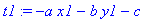 t1 := -a*x1-b*y1-c