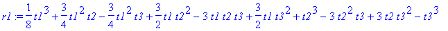 r1 := 1/8*t1^3+3/4*t1^2*t2-3/4*t1^2*t3+3/2*t1*t2^2-...