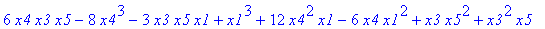 6*x4*x3*x5-8*x4^3-3*x3*x5*x1+x1^3+12*x4^2*x1-6*x4*x...