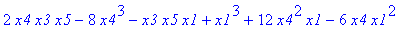 2*x4*x3*x5-8*x4^3-x3*x5*x1+x1^3+12*x4^2*x1-6*x4*x1^...