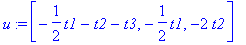 u := vector([-1/2*t1-t2-t3, -1/2*t1, -2*t2])
