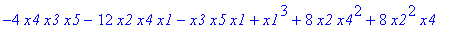 -4*x4*x3*x5-12*x2*x4*x1-x3*x5*x1+x1^3+8*x2*x4^2+8*x...