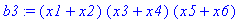 b3 := (x1+x2)*(x3+x4)*(x5+x6)