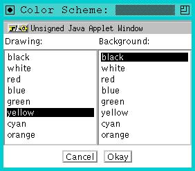 Color selection in WebStat