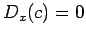 $D_x(c)=0$