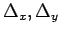 $\Delta_x,\Delta_y$