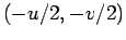 $(-u/2,-v/2)$