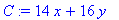 C := 14*x+16*y