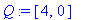 Q := [4, 0]