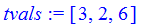 tvals := [3, 2, 6]