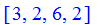 [3, 2, 6, 2]