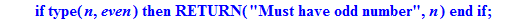 chh := proc (n, t, s) local ans, tmp, ct; if n <> t^2-s then return `bad start` end if; if type(n,even) then RETURN(