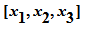 [x[1], x[2], x[3]]